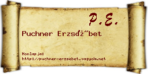 Puchner Erzsébet névjegykártya