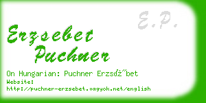 erzsebet puchner business card